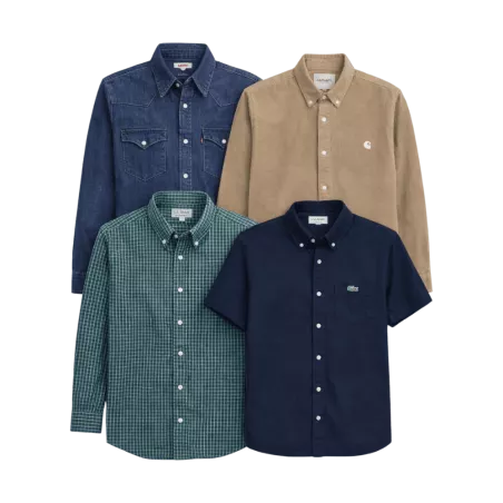 Lot de chemises de marques mixtes seconde main – Brandor grossiste