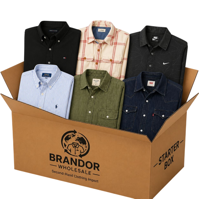 Starter Box : Lot de 20 Chemises de marques MIX – Premium Seconde Main | Brandor