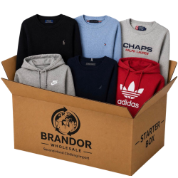 Starter Box : Lot de 20 pulls de marques MIX – Premium Seconde Main | Brandor