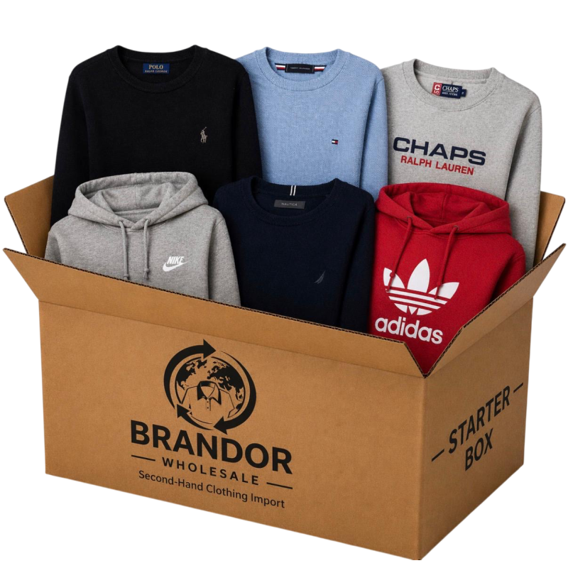 Starter Box : Lot de 20 pulls de marques MIX – Premium Seconde Main | Brandor