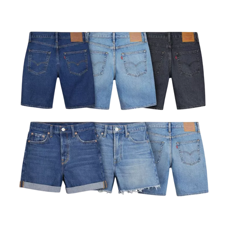 Wholesale lot of second-hand men's and women's Levi's shorts – Brandor