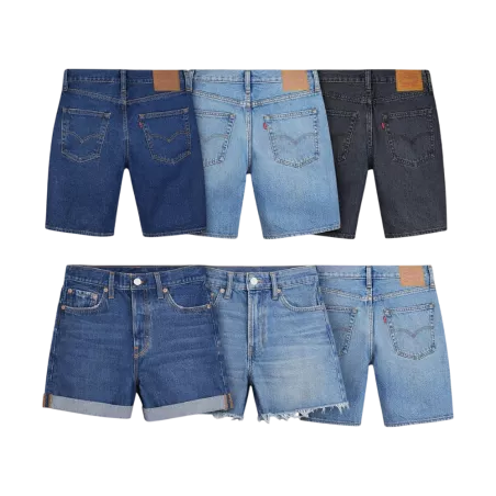 Lot de shorts Levi's homme et femme seconde main – Brandor grossiste