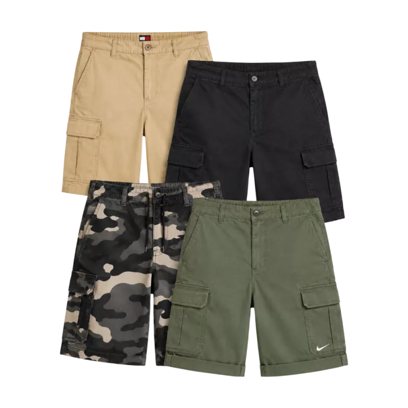 Lot de shorts cargo de marques mixtes seconde main – Brandor grossiste