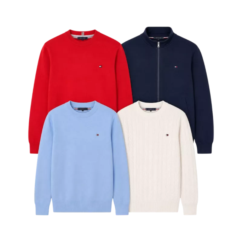 Lot de pulls homme Tommy Hilfiger seconde main – Brandor grossiste
