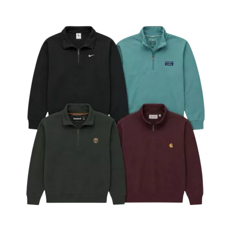 Wholesale lot of second-hand mixed brand half-zip sweaters – Brandor