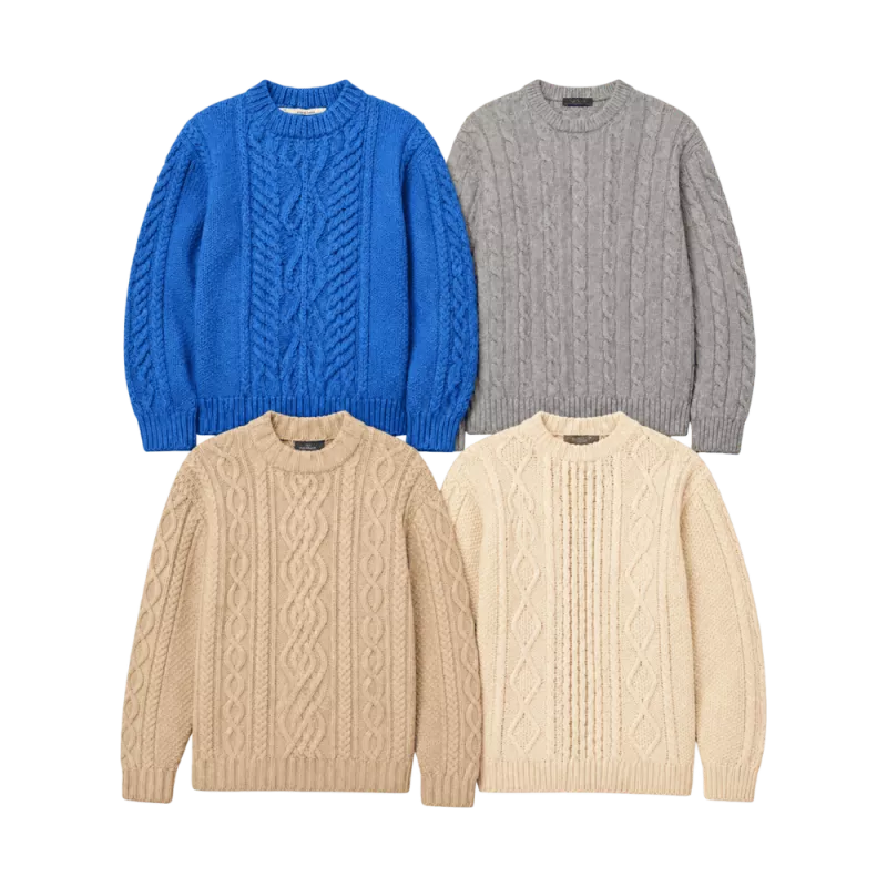 Lot de pulls Aran irlandais seconde main – Brandor grossiste