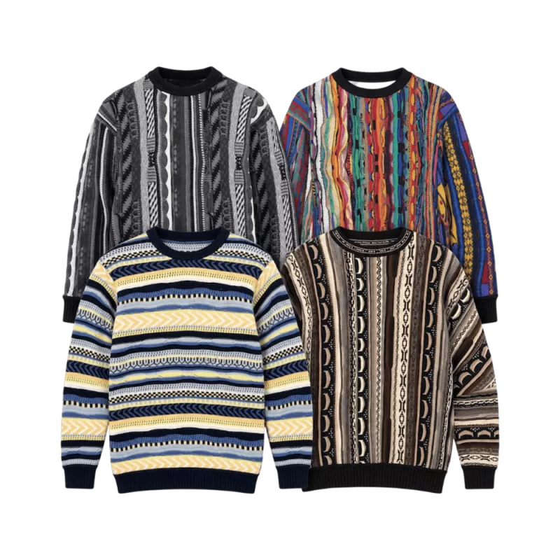 Lot de pulls style Coogi seconde main – Brandor grossiste