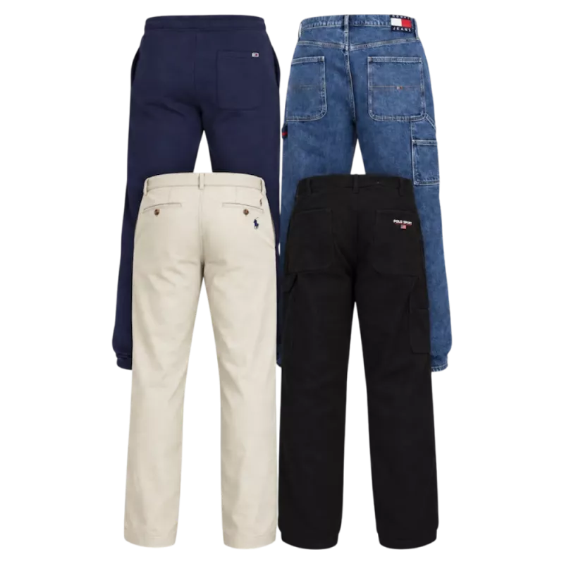 Lot de pantalons Ralph Lauren et Tommy Hilfiger seconde main – Brandor grossiste